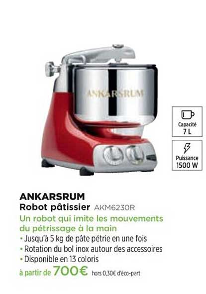 Robot Pâtissier Ankarsrum Akm6230r