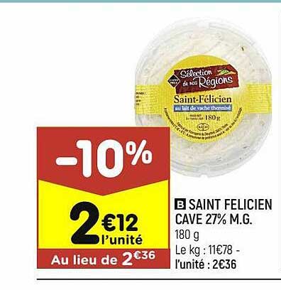 saint félicien cave 27% m.g.