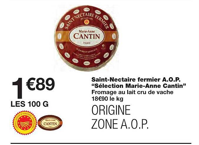 saint-nectaire fermier a.o.p. "sélection marie-anne cantin"