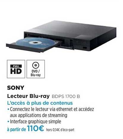 Sony Lecteur Blu-ray Bdps 1700 B