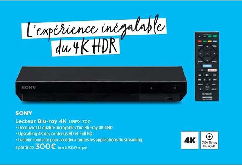 sony lecteur blue-ray 4k ubpx 700