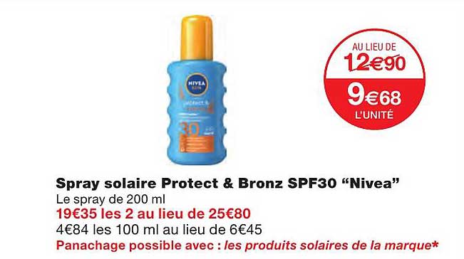Spray Solaire Protect & Bronz Spf30 "nivea"