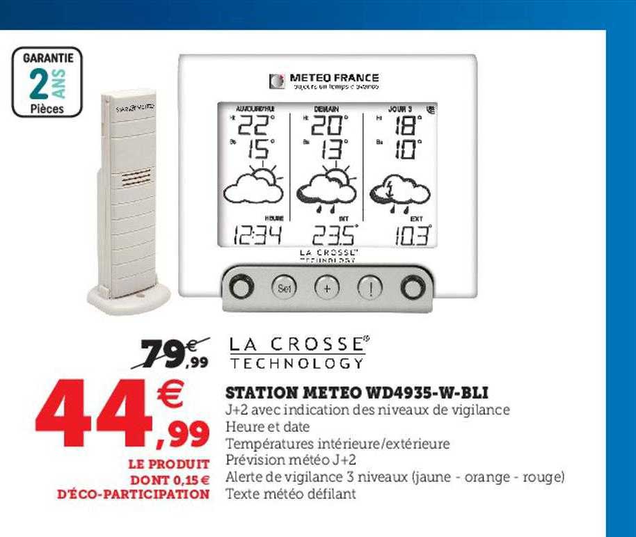 station meteo wd4635-w-bli la crosse technology