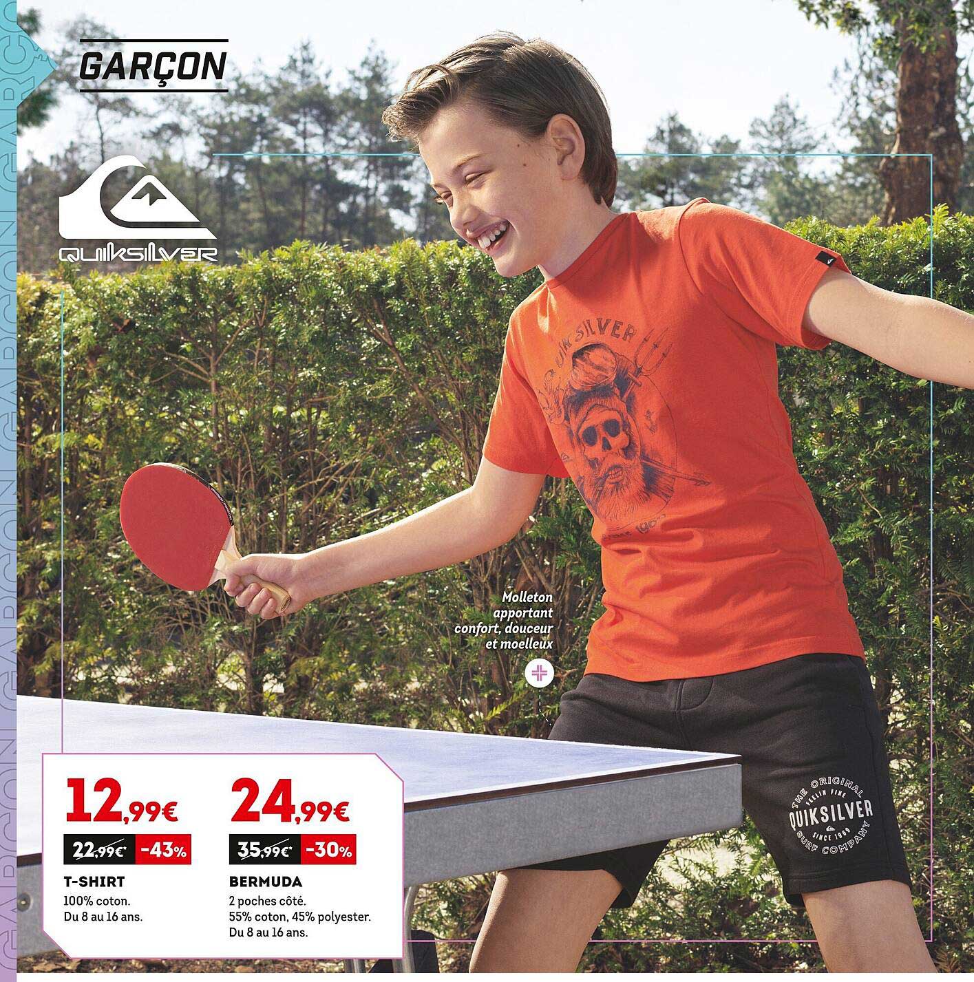 t-shirt, bermuda quiksilver