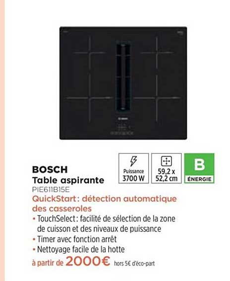table aspirante bosch pie611b15e