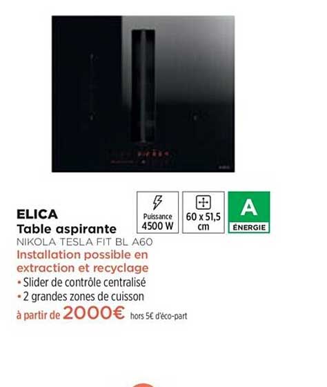 table aspirante elica nikola tesla fit bl a60