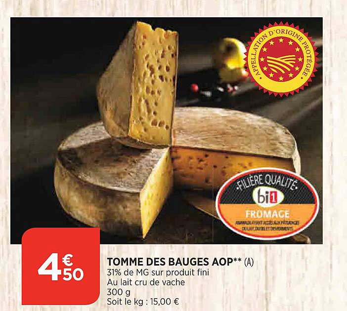 tomme des bauges aop