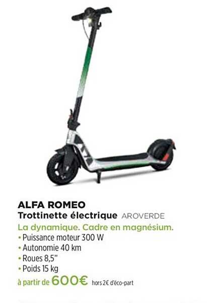 trottinette électrique alfa romeo aroverde