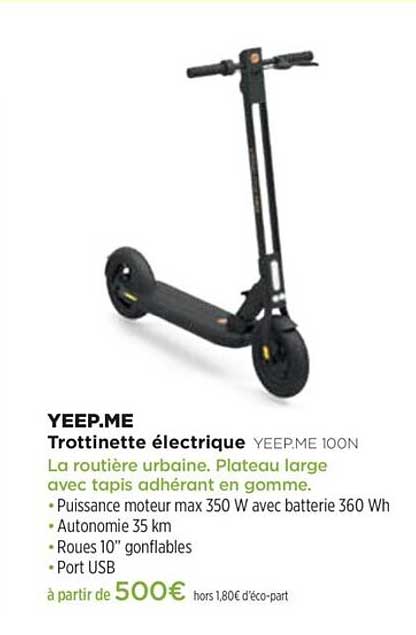trottinette électrique yeep.me yeep.me 100n