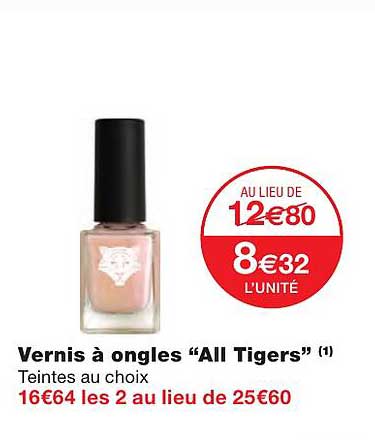 vernis à ongles "all tigers"