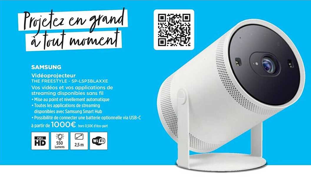 vidéoprojecteur the frestyle - sp-lsp3blaxxe samsung