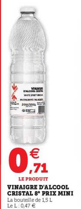 Vinaigre D'alcool Cristal 8° Prix Mini