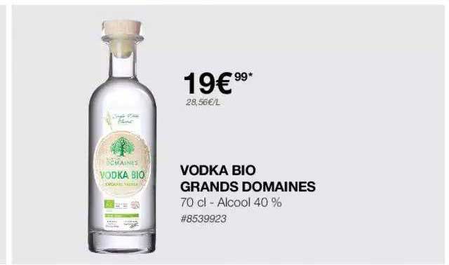 vodka bio grand domaines