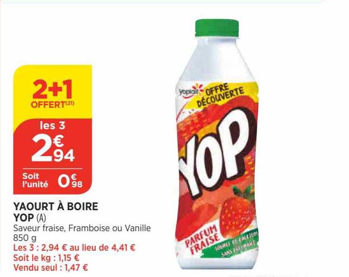 Yaourt à Boire Yop
