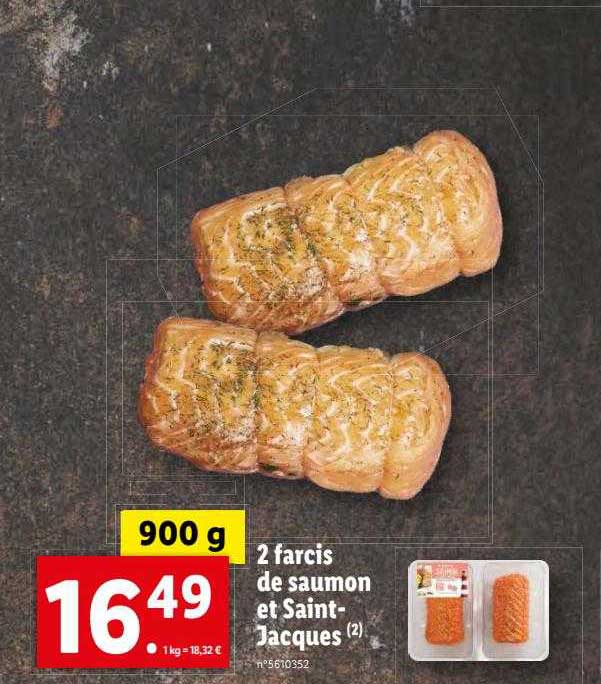 2 farcis de saumon et saint-jacques