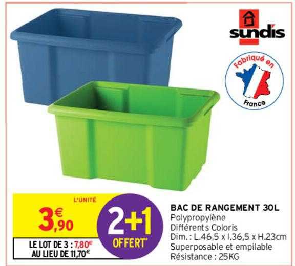 Bac De Rangement 30l Sundis