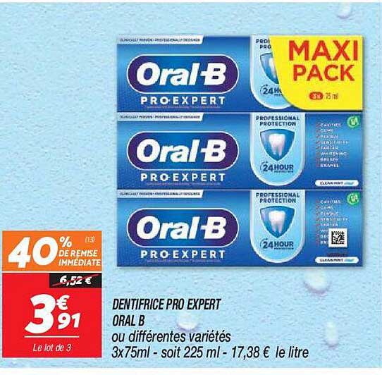 dentifrice pro expert oral b