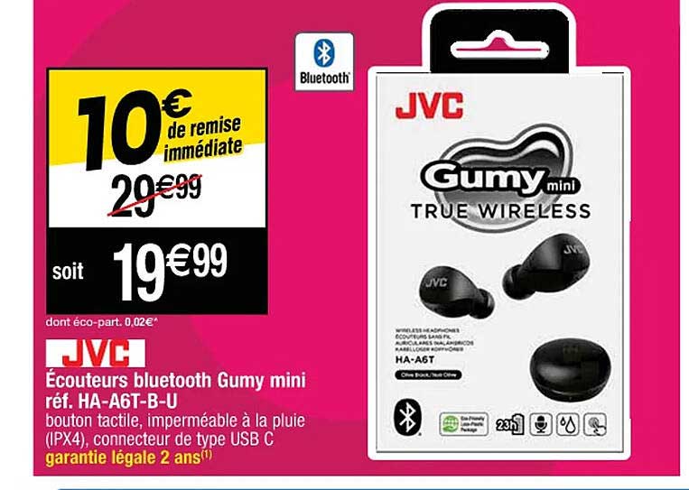 écouteurs Bluetooth Gumy Mini Jvc