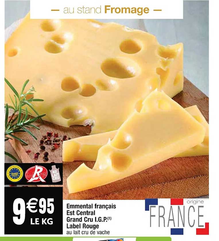 emmental français est central grand cru i.g.p. label rouge