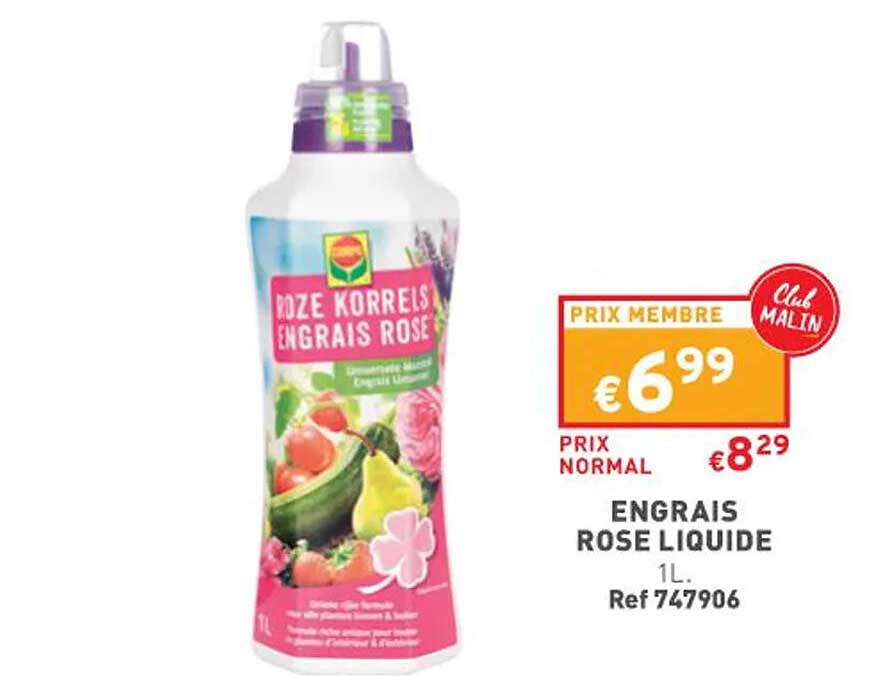 engrais rose liquide compo