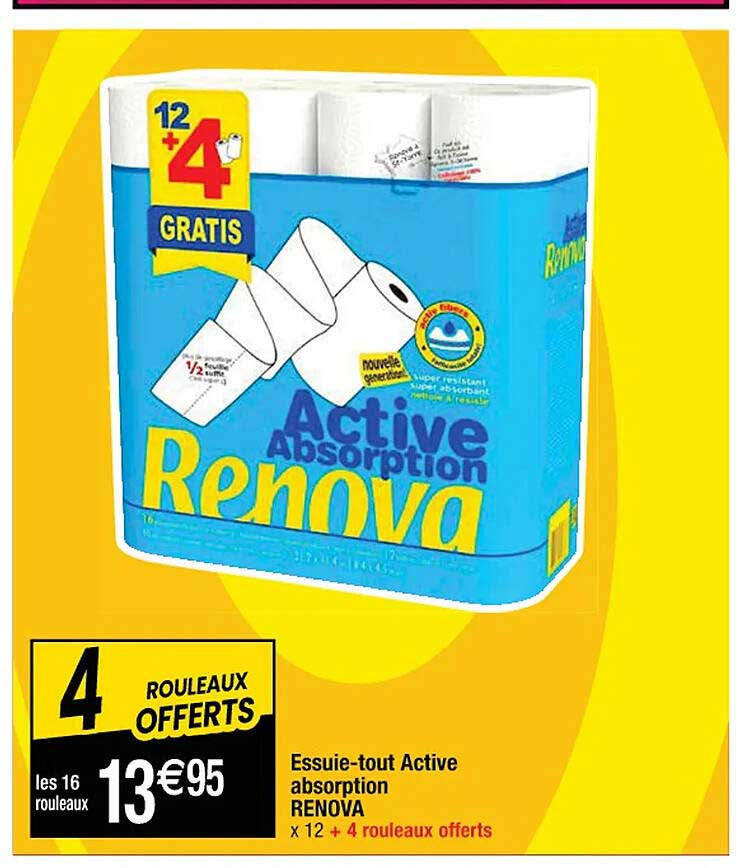 essuie-tout active absorption renova