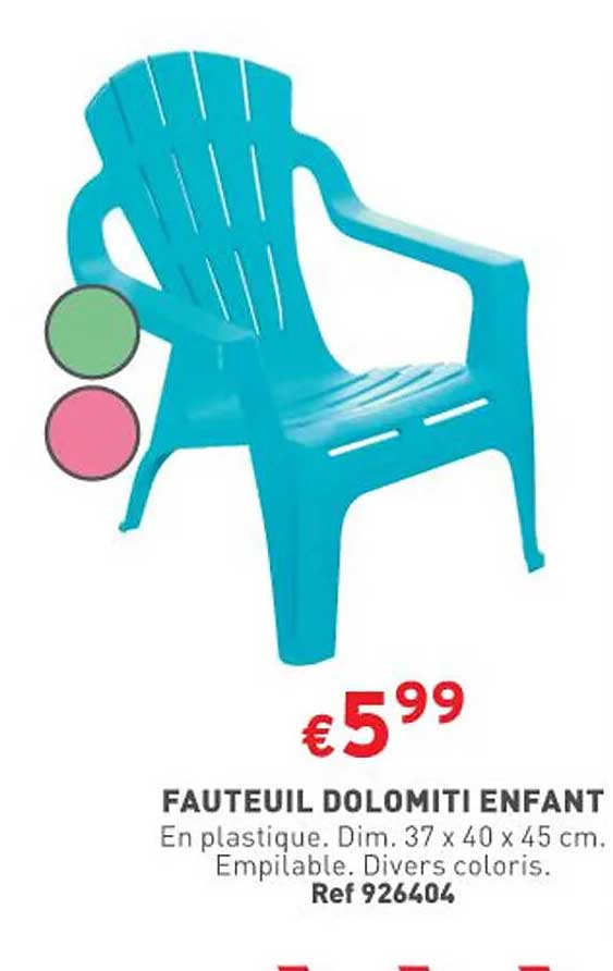 fauteuil dolomiti enfant