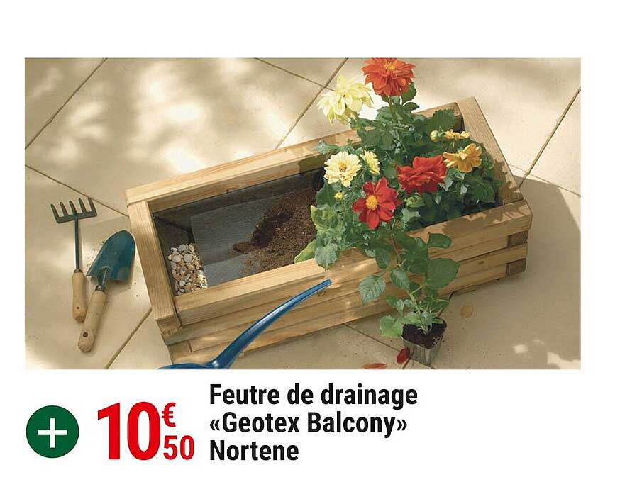 feutre de drainage «geotex balcony» nortene