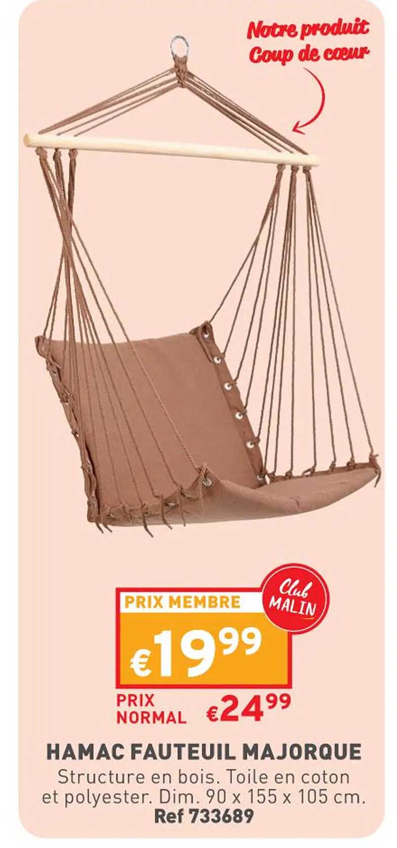 hamac fauteuil majorque