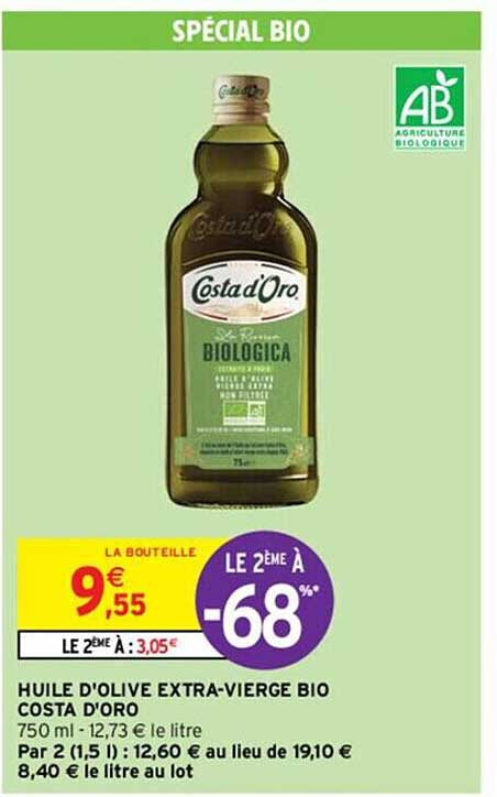 huile d'olive extra-vierge bio costa d'oro