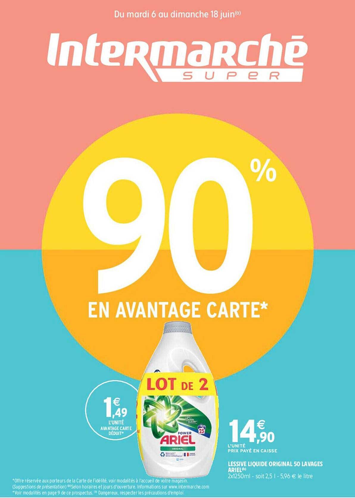 lessive liquide original 50 lavages ariel