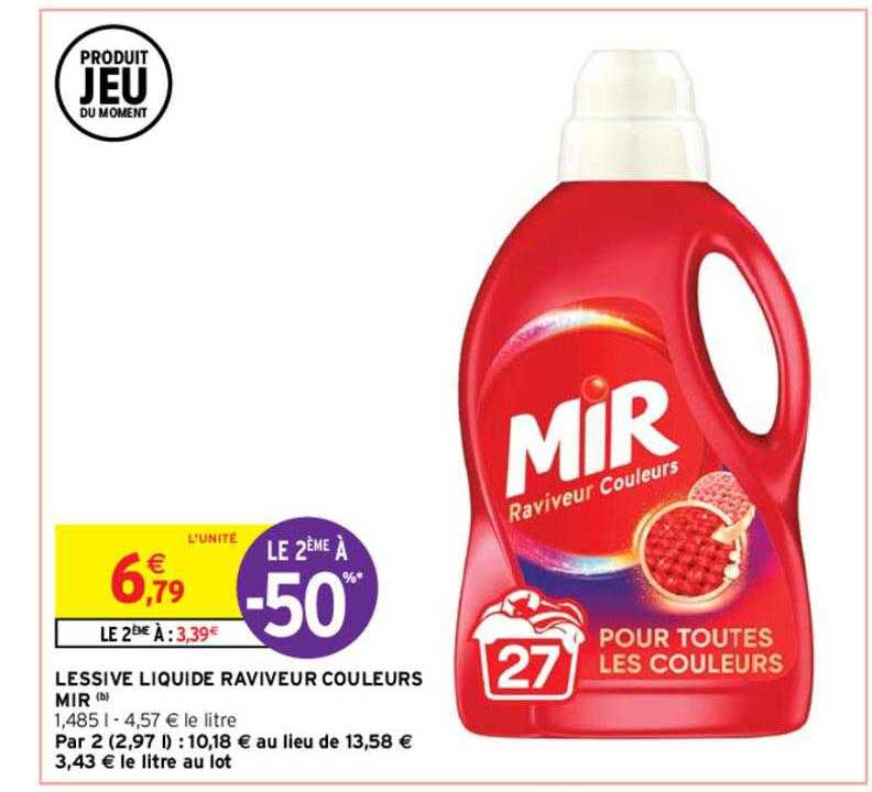 lessive liquide raviveur couleurs mir