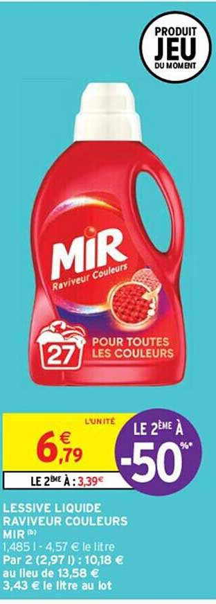 lessive liquide raviveur couleurs mir