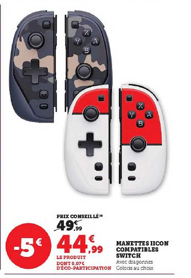 manettes iicon compatibles switch