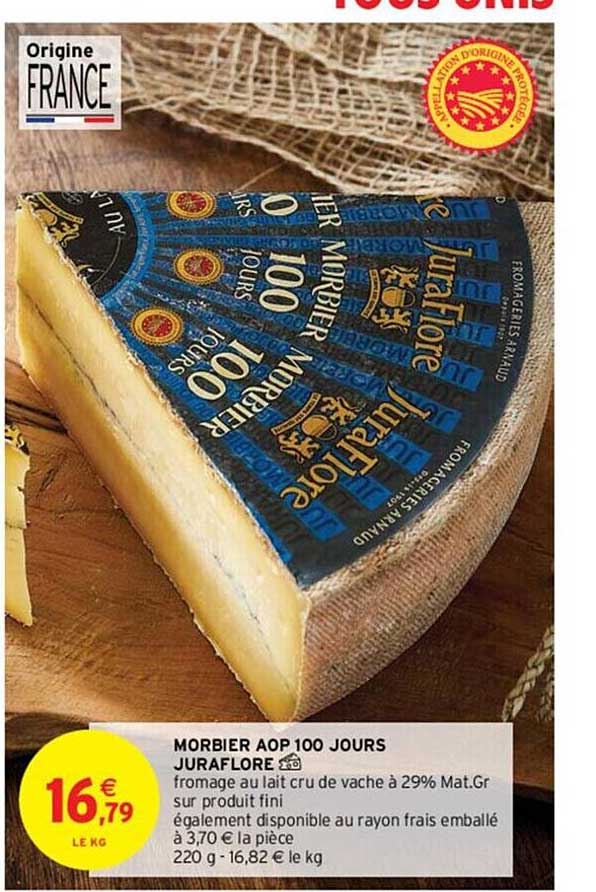 morbier aop 100 jours juraflore