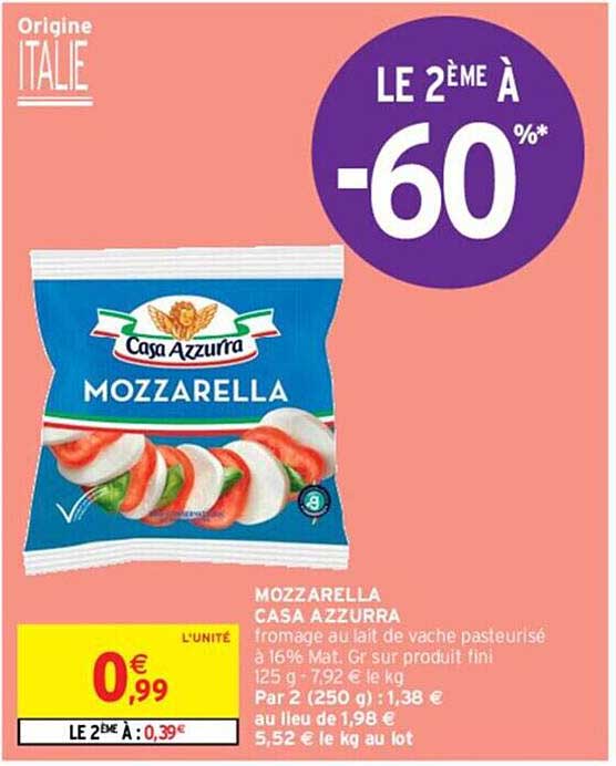 mozzarella casa azzurra