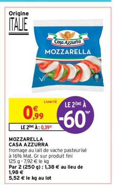 mozzarella casa azzurra