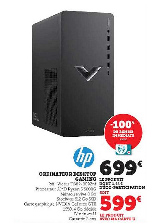 Ordinateur Desktop Gaming Hp