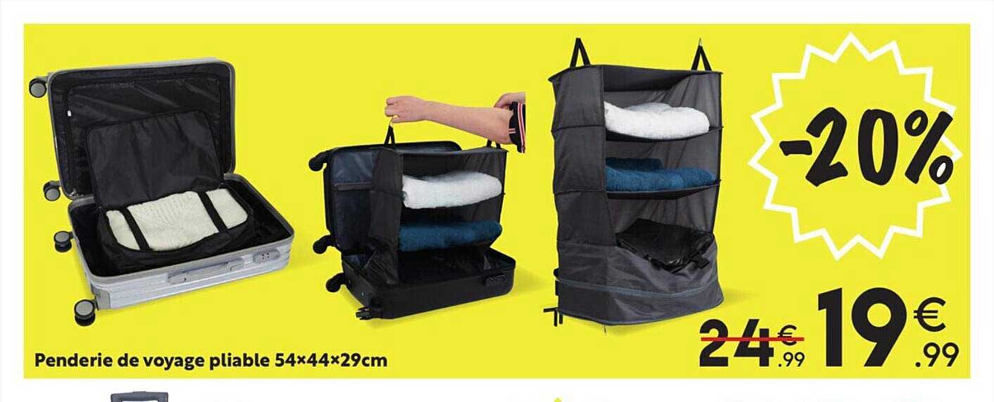 Penderie De Voyage Pliable 54 X 44 X 29 Cm