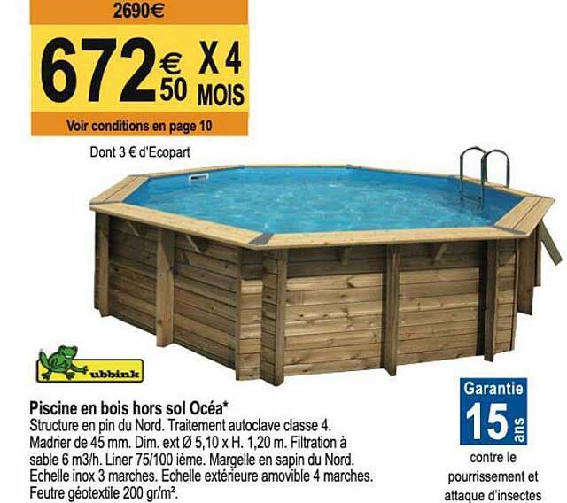 piscine en bois hors sol océa