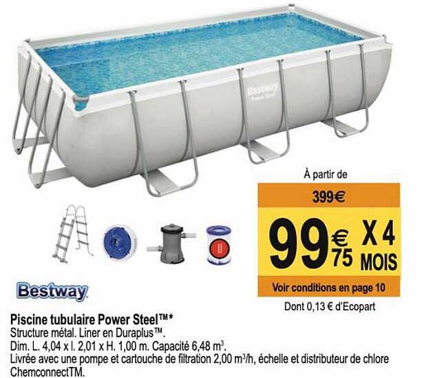 Piscine Tubulaire Power Steel Bestway
