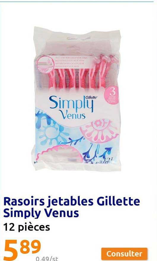 rasoirs jetables gillette simply venus