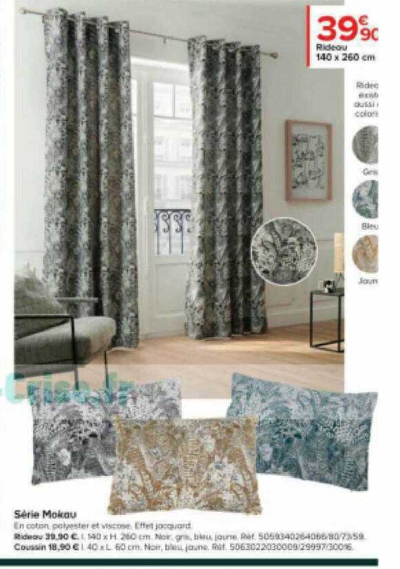 rideau 140 x 260 cm mokau