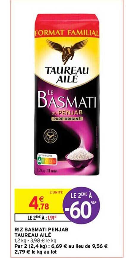 Riz Basmati Penjab Taureau Ailé