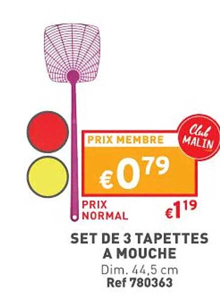 set de 3 tapettes à mouche
