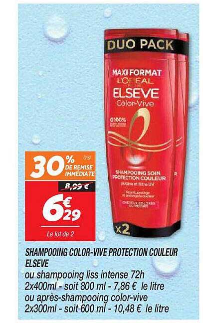 shampooing color-vive protection couleur elsève