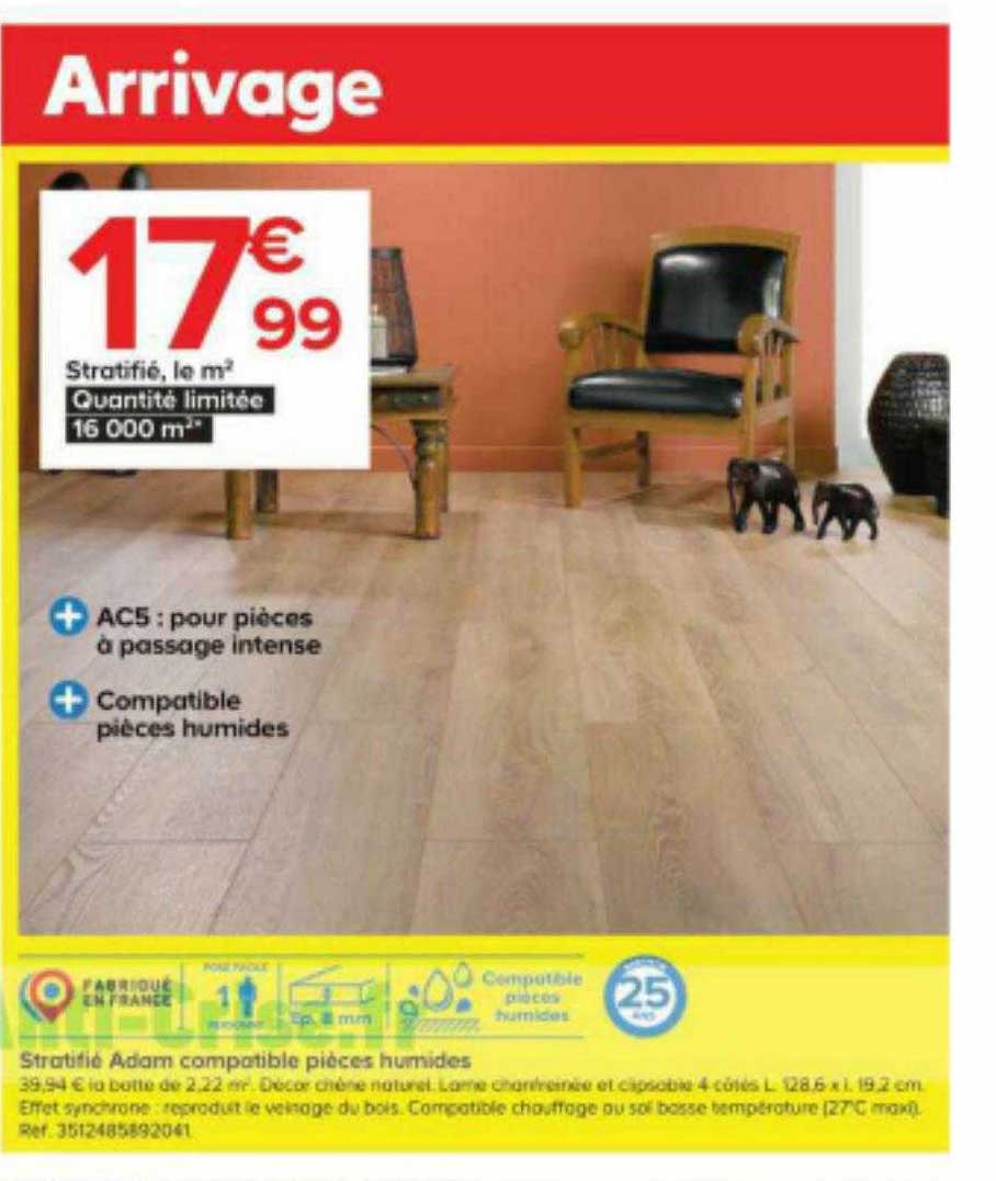 Stratifié Adam Compatible Pièces Humides