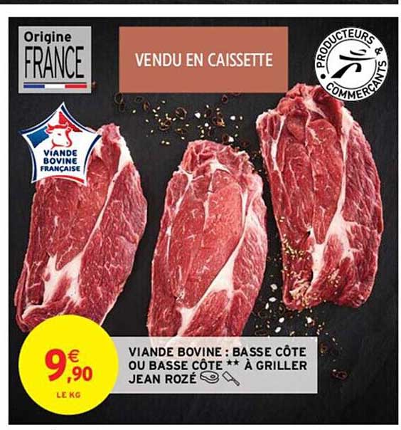 viande bovine : basse côte ou basse côte**à griller jean rozé