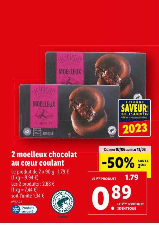 2 Moelleux Chocolat Au Cœur Coulant