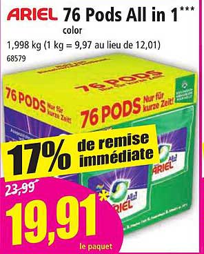 76 pods all in 1 color ariel