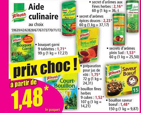 aide culinaire knorr